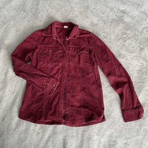 Maroon Corduroy Button-Down